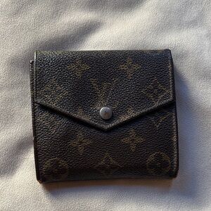 Louis Vuitton Vintage Monogram Compact Wallet - Brown/Gold Accents from 1985